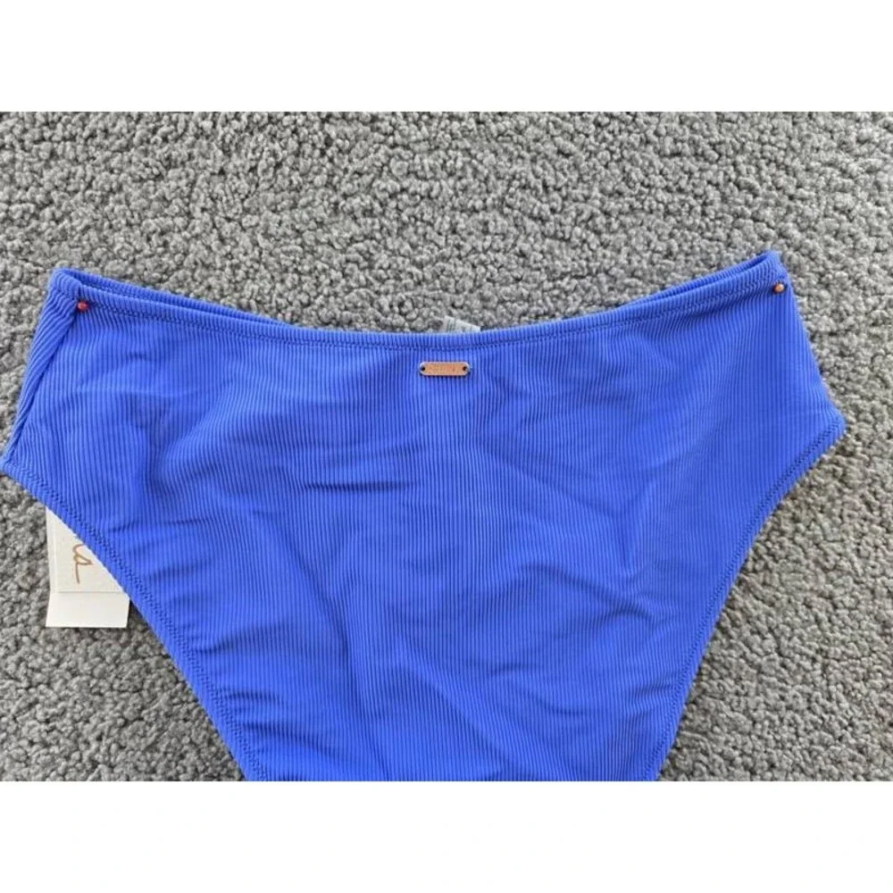 Raisins Indo High Waist Cheeky Bikini Brief Bottoms Juniors' XL Blue Pull On